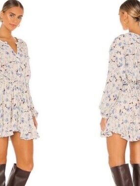 Free People Cream Floral Mini Dress
